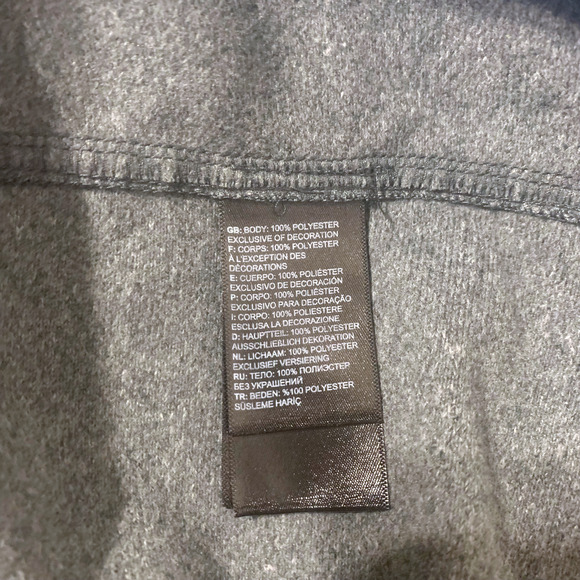 THE NORTH FACE Running Top Track Jacket Gray Mock Neck Quarter Zip Active Medium - Picture 7 of 10